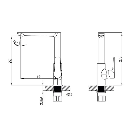 Змішувач для кухні Corso GARDA BC-4B221W - фото 5