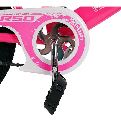 Велосипед 16" дюймов 2-х колесный CL-16113 "CORSO" MAXIS, корзина, ручной тормоз, колокольчик, сиденье с ручкой, доп. колеса (6800067161130) - фото 5