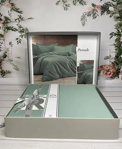 Постільна білизна Percale Yesil Сатин Преміум Romeo Home pbe0051810 - фото 1