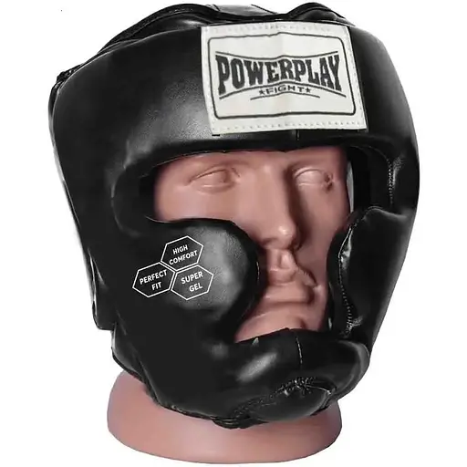 Боксерский тренировочный шлем PowerPlay 3043 XS Black - фото 2