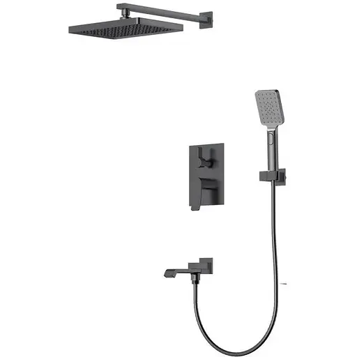 Душевая система скрытого монтажа Mixxus Premium Dali 009 Inner Box graphite MI6761, Графит - фото 1