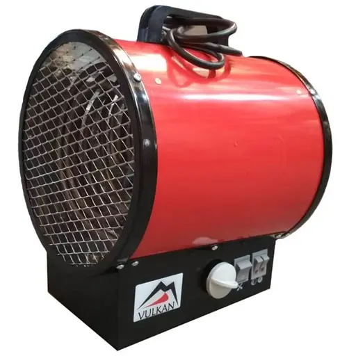 Електрична теплова гармата Vulkan 3,0 кВт, площа обігріву 30 кв.м., червоний, підлоговий, 220В (3000 (Е) ТП) - фото 1