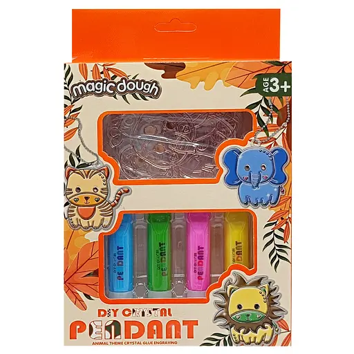 Набор для творчества "Magic dough" 5040-43-50(Orange) формы для брелков, стразы, краски