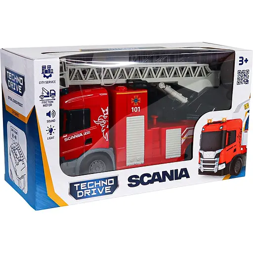Автомодель TechnoDrive Big Truck Пожарная машина Scania (6407KS) - фото 10