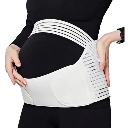 Регульований еластичний пояс бандаж для вагітних та післяпологової S White (16541)