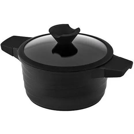 Кастрюля алюминиевая с антипригарным покрытием Lessner Black Pro New 2.7 л d 20 см (55872-20)