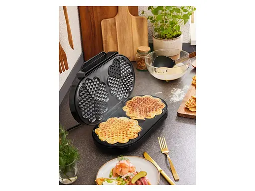 Электрическая вафельница SilverCrest SDW 1200 C1 1200 Вт бельгийские вафли сердцем 2 шт. - фото 8