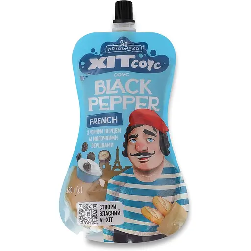 Соус з чорним перцем та молочними вершками Pripravka Хіт French Black pepper 180 г