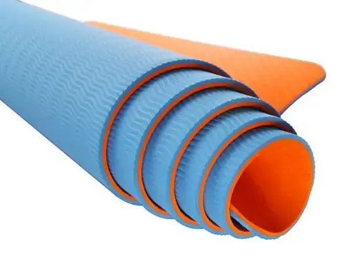 Коврик для йоги и фитнеса U-POWEX TPE Yoga mat Orange/Blue (183х61х0.6) (UP_1000_TPE_Or/Blue) - фото 3