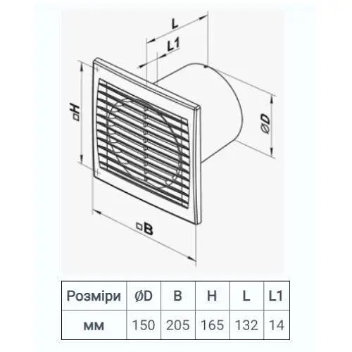 Вентилятор вытяжной Домовент 150 СТ с сеткой и таймером Белый 30412 - фото 8