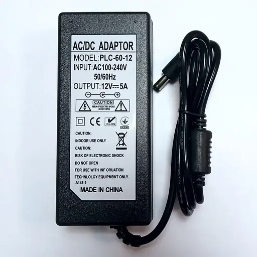 Блок живлення для камер відеоспостереження 12 вольт 5 Ампер 60W OEM PLC-60-12 (100354) - фото 3