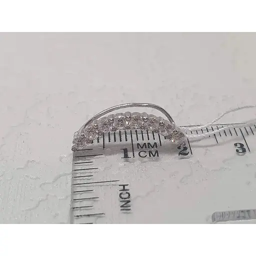 Срібні сережки-кафи Ірій з фіанітами. 40022 - фото 4