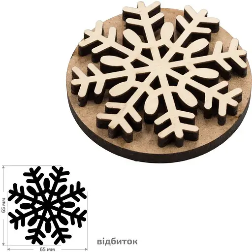 Штамп для вибійки Rosa Talent №3 Зима 6.5x6.5см - фото 1