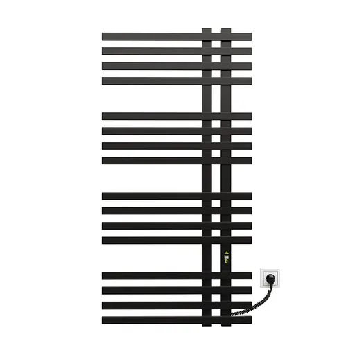 Электрический полотенцесушитель Kosser Браш 1200x600 ER тайм. черный ДБ03ER, Черный матовый, Правое - фото 2