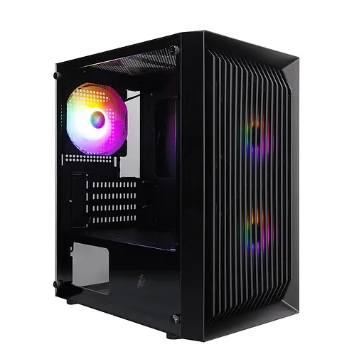 Корпус 1stPlayer BS-2-BK-3F1 Black (BS-2-BK-3F1) Без БП - фото 1