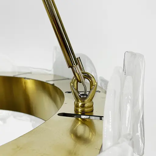 Латунная люстра с декоративными пластинами в двух размерах Line.F Диаметр 50см - фото 5