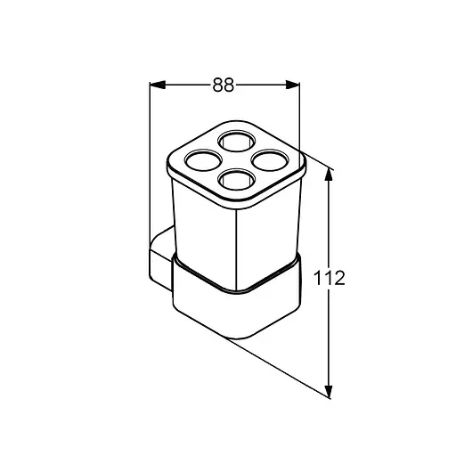 Склянка для зубних щіток Kludi E2 4998205 - фото 2