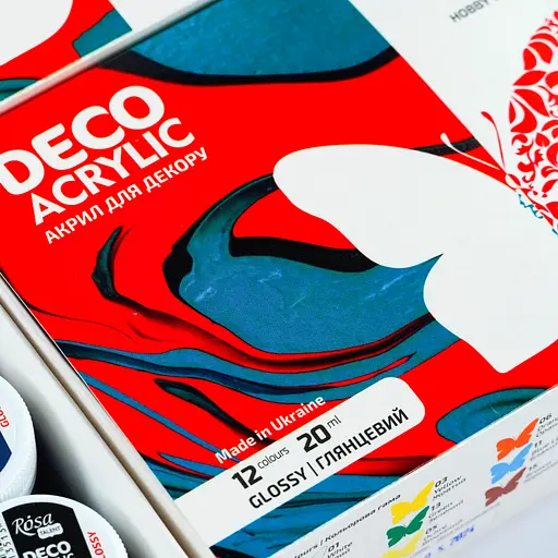 Набір акрилових фарб для декору глянцевий 12×20 мл Rosa TALENT - фото 7