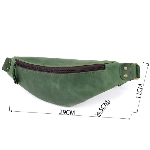 Містка бананка для чоловіків з натуральної вінтажної шкіри SHVIGEL 29х11х4,5 см sum0027467 - фото 13