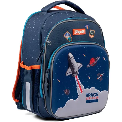Рюкзак шкільний каркасний 1 Вересня S-106 Space синій