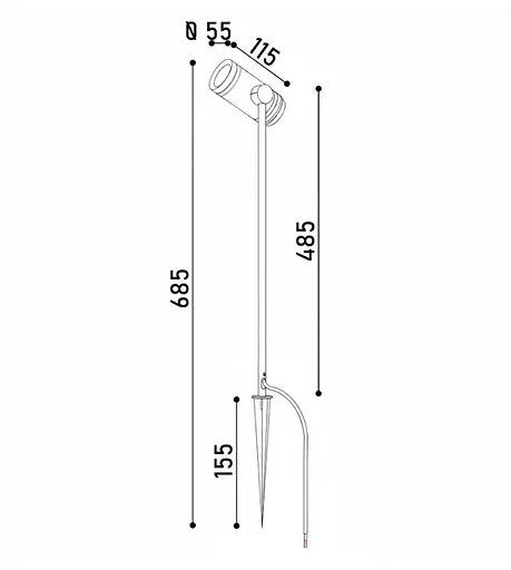 Світильник на ніжці KLOODI KDSL-PA60H 6W 3K 38D - фото 2