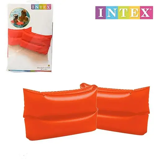 Надувні нарукавники Intex 59642 Поморанчеві від 6-12 років. Розміром 25х17см. Рятувальні нарукавники для плавання - фото 2