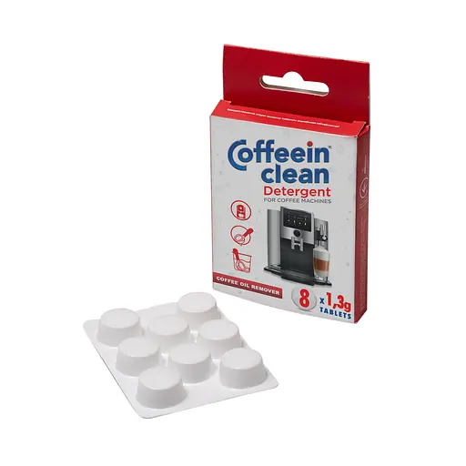 Професійний засіб Coffeein clean DETERGENT (таблетки 2.5g) для видалення кавових масел блістер 8 таблеток  duplication