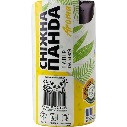 Двухслойная туалетная бумага Сніжна Панда Арома, 4 рулона - фото 3