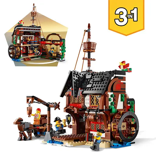 Уценка. Конструктор LEGO Конструктор LEGO Creator 3 v 1 Пиратский корабль 1264 деталей (31109) - фото 6