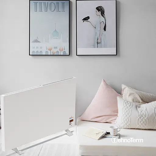 Обігрівач TehnoTerm STT-400 з терморегулятором до 11 м², електричний конвектор на 400 Вт білий - фото 8