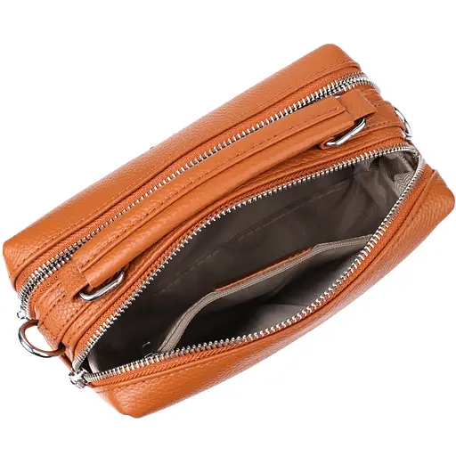 Женская сумка Vintage из натуральной кожи с двойным внутренним пространством 22.5х14х9.5 см sum0027587 - фото 7