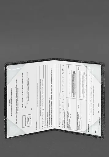 Кожаная обложка для военного билета (под военно-учетный документ) 7.4 А5 черная - фото 4