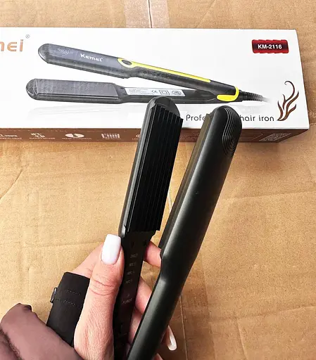 Професійна плойка гофре Kemei KM-2116 із терморегулятором для створення прикореневого об'єму 30 Вт - фото 5