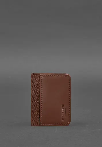 Кожаная обложка для ID-паспорта и водительского заседания 4.0 Карбон светло-коричневый Crazy Horse - фото 2