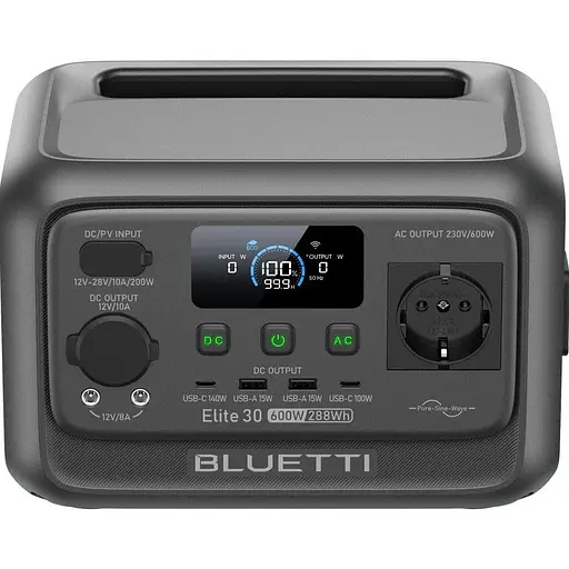 Зарядная станция Bluetti Elite 30 V2 600W (P-EL30V2-EU-GY-BL-010) [149152] - фото 6