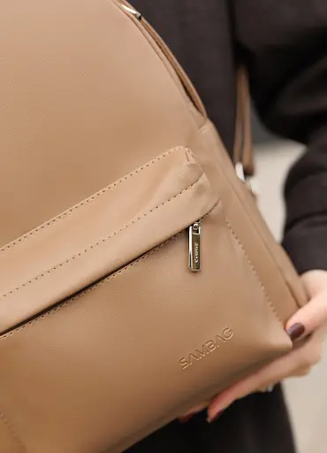Женский рюкзак Sambag Brix Classic кофейный 35 х 25 х 12 см (14511021) - фото 5