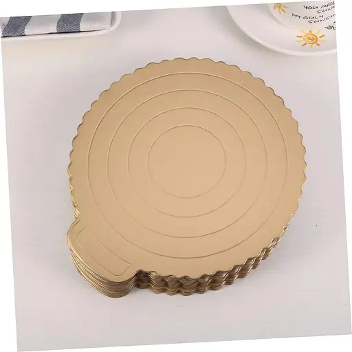 Подложка картонная для торта подставка кондитерская под торт D 24.5 см золотая, Kitchen Master Золотистый 86144 - фото 8