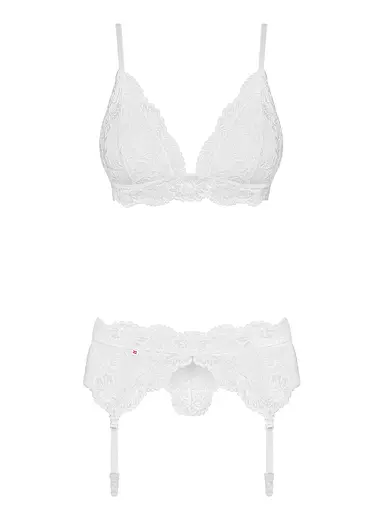 Комплект білизни Obsessive 810 L/XL білий - фото 5