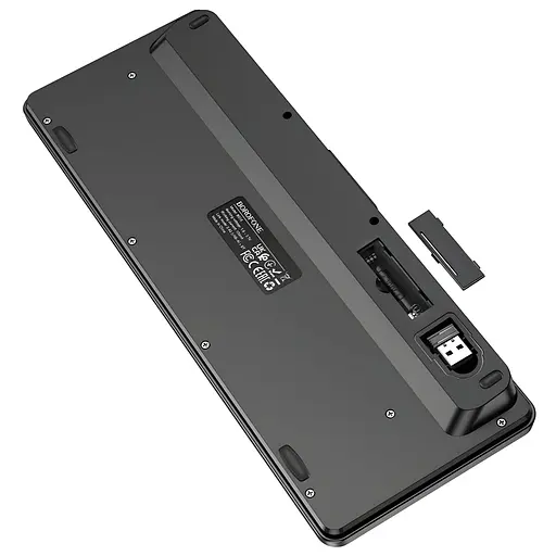 Беспроводная клавиатура BOROFONE BG16 2.4G+Bluetooth черная - фото 6