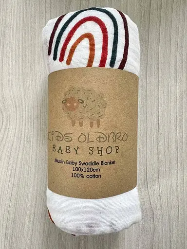 Муслинова дуже якісна пелюшка OldBro Kids Collors Rainbow 100x120 см - фото 4