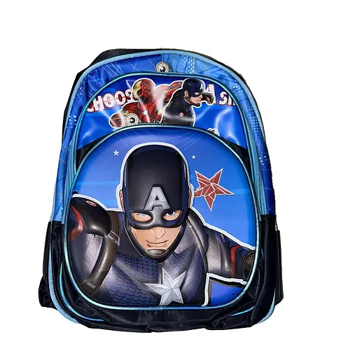 Рюкзак C 65524 пластикова вставка, регульовані лямки, 3 відділення, в пакеті (6900067655240) Капітан Америка Вид 2 - фото 1