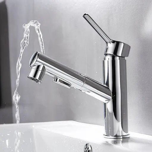 Змішувач для умивальника Zegor 3 в 1 KLF10-A012 з витяжною лійкою 30412 - фото 5