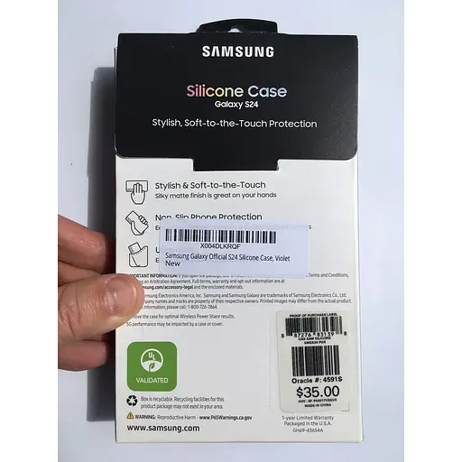 Оригінальний протиударний силіконовий чохол Samsung Silicone Case для Galaxy S24 Violet EF-PS921TVEGWW - фото 3