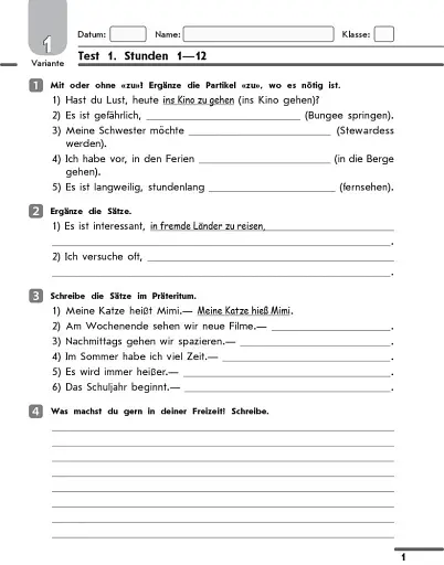 Німецька мова. 9 клас. Тестовий зошит до підручника «Німецька мова. 9 клас. Hallo, Freunde!» (5-й рік навчання) - фото 2