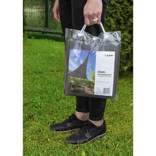 Тент-парус Jumi Garden солнцезащитный 3,6 х 3,6 х 3,6 м серый - фото 6