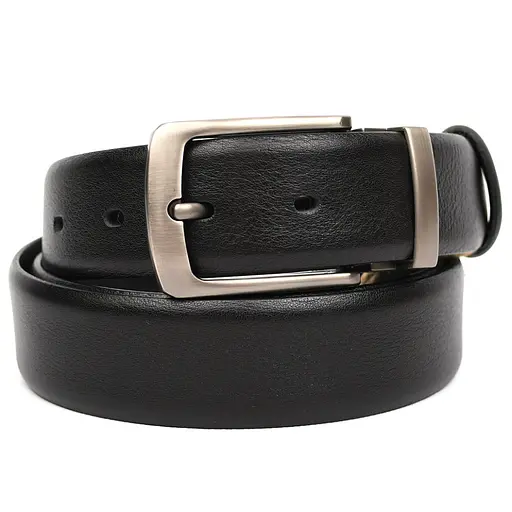 Ремінь Sergio Torri зі шкіри оленя чорний класична пряжка 125х3.5 см acs0032068 - фото 3