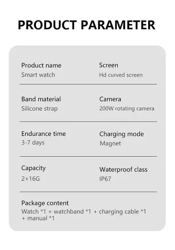 Умный смарт-часы телефон LEMFO B33 с камерой черный (18752) - фото 8