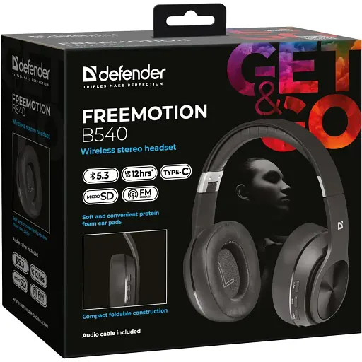 Наушники Defender FreeMotion B540 Bluetooth Black - фото 7