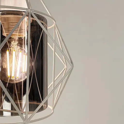 Підвіс у білому корпусі із графітовим плафоном Line.F 12652/1 WT+GR - фото 2