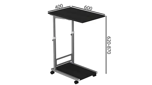 Стол приставной Ferrum-decor Френа 62x40x60 металл Серый ДСП Венге 16мм (FRD-102521) - фото 2